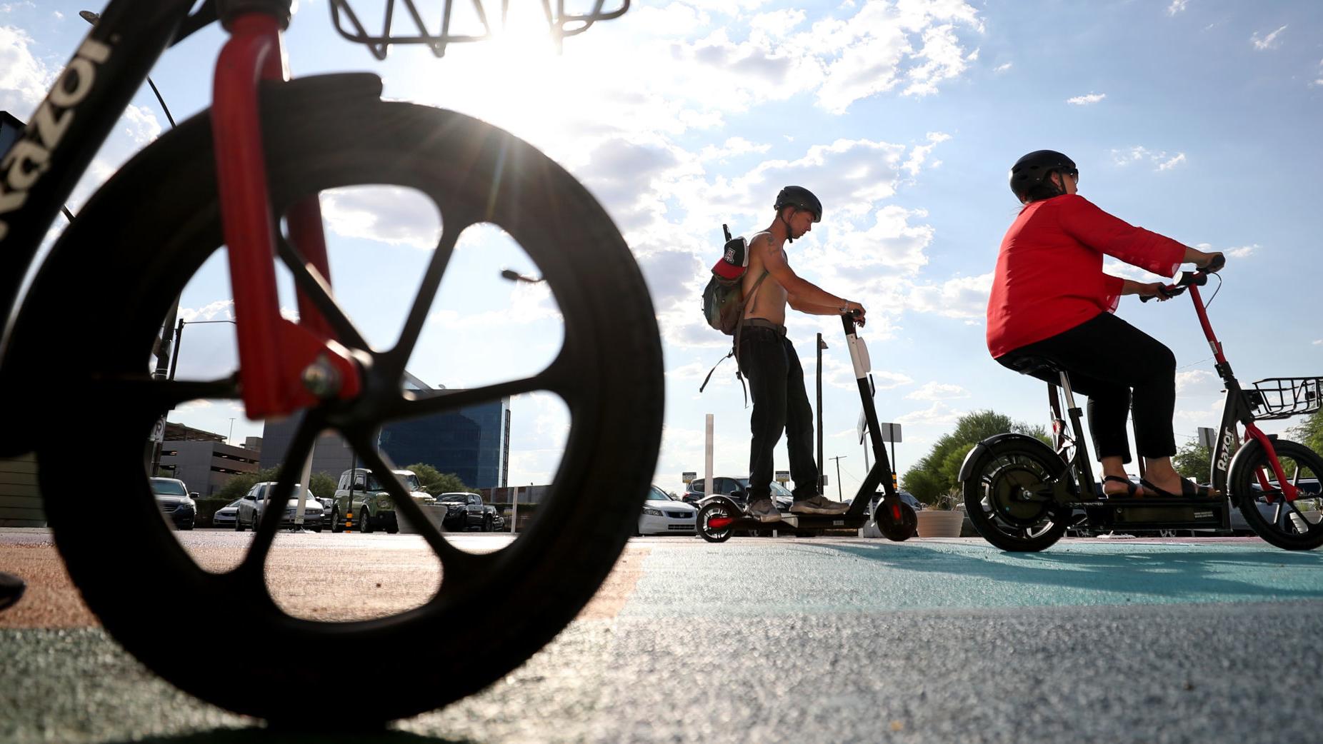 Rental electric scooters will slowly stop if rider enters UA campus
